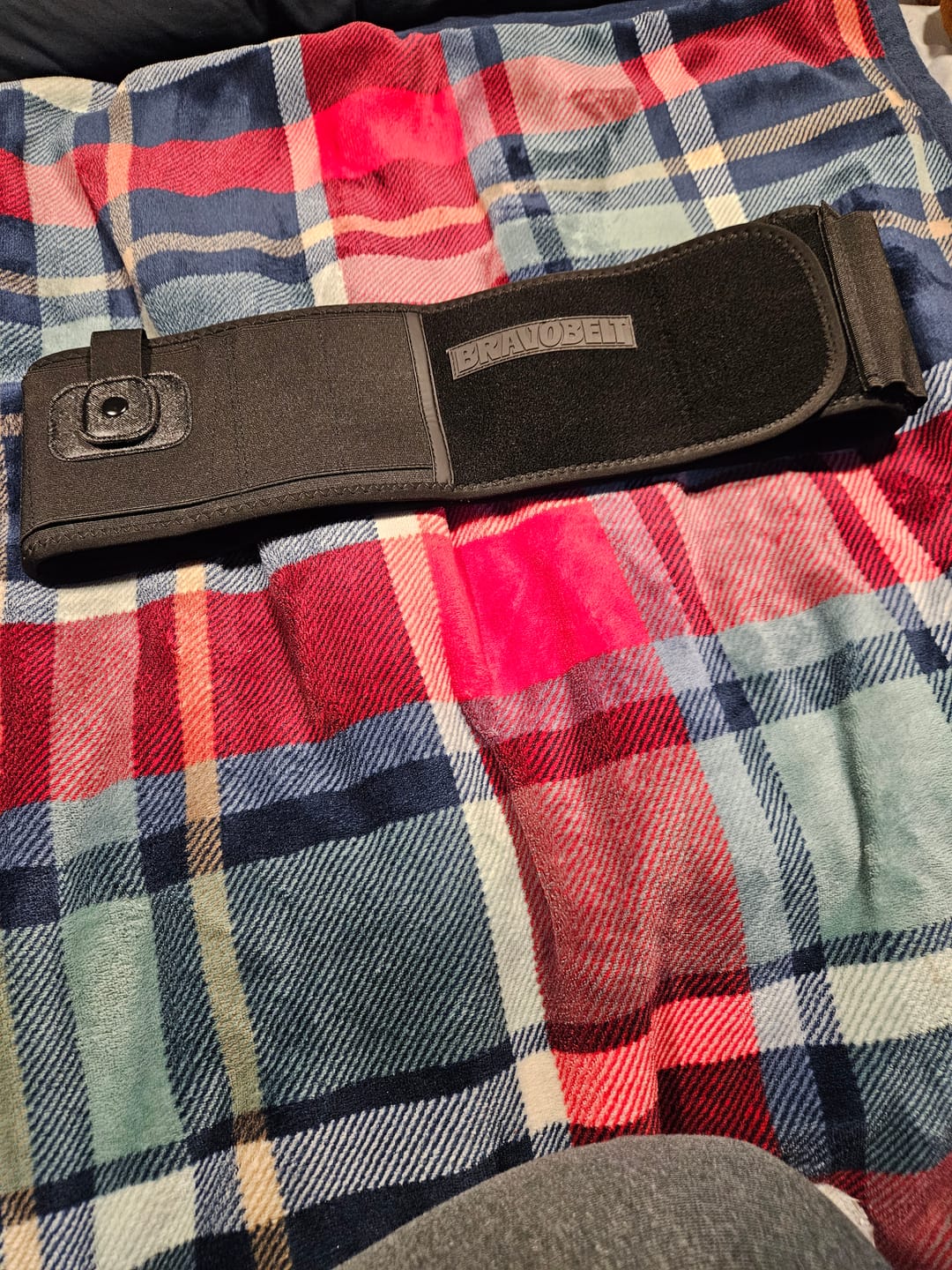 Customer photo review of BravoBelt Laser Fit Edition - Belly Band Holster for Concealed Carry | Compatible with Red Dot, Lasers & Tactical TLR Light Systems -Unisex (Black)