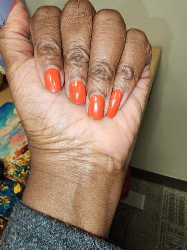 Customer photo review of Rocket Nail Color - True Orange