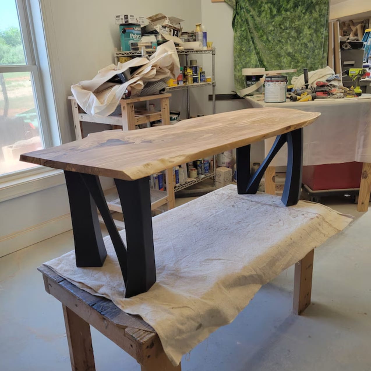 Customer photo review of Bench Legs 104 Norah 16H Metal DIY Design