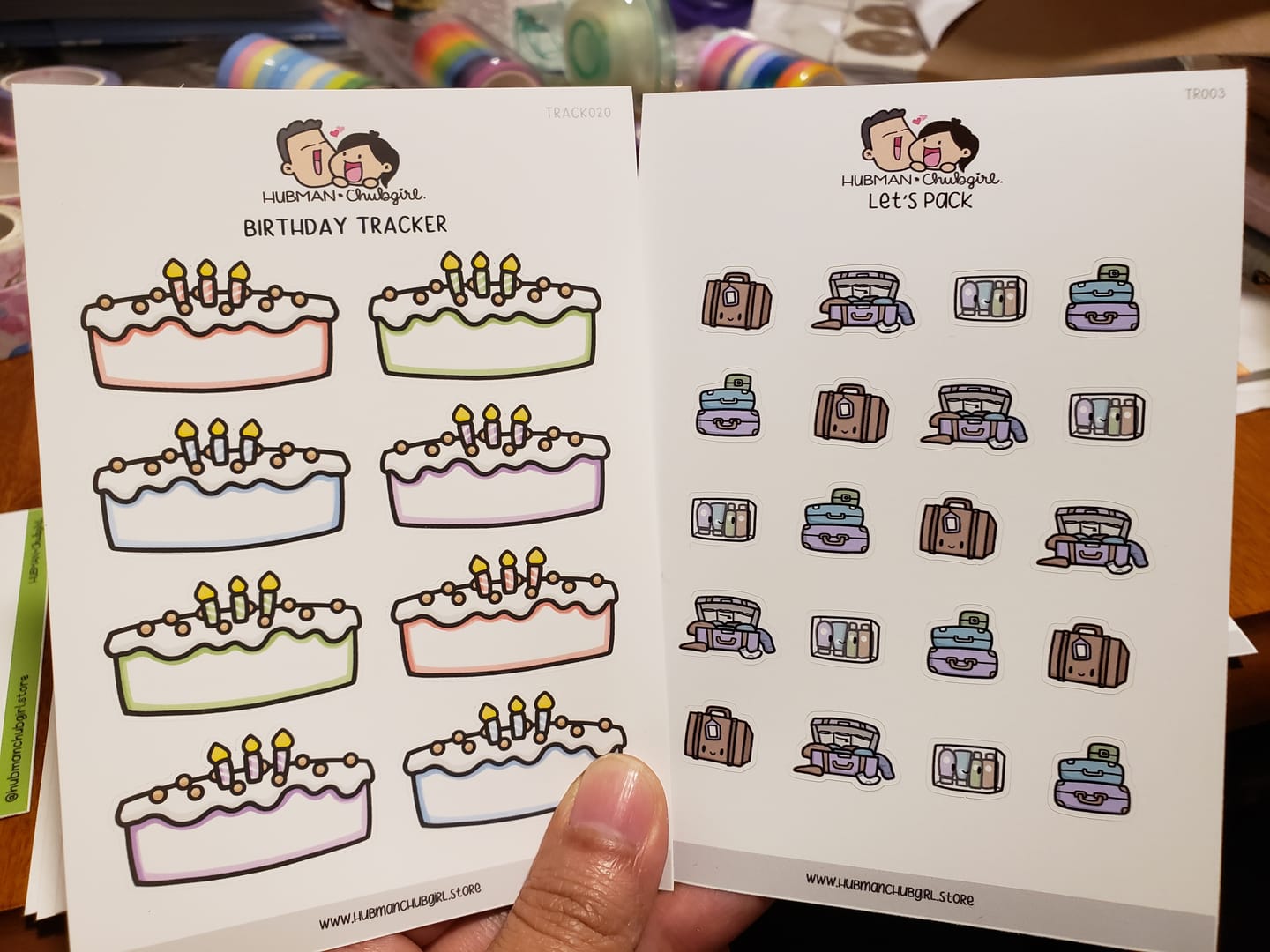 Customer photo review of Birthday Tracker Planner Stickers