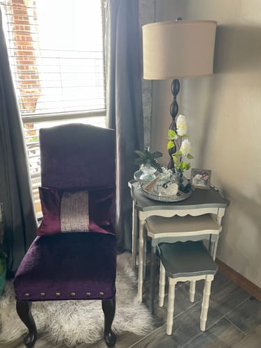Customer photo review of Purple Silk Velvet and Silver