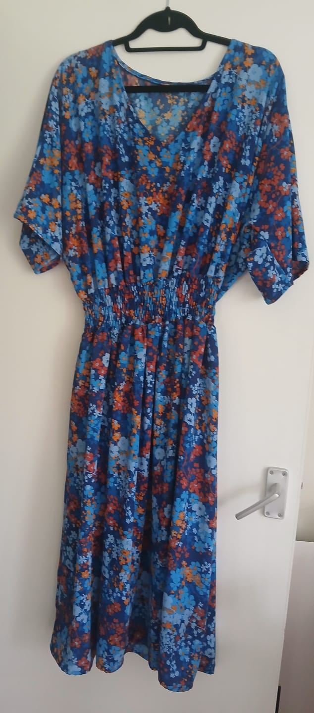 Customer photo review of Blossoming Flowers Polyester Crepe Fabric