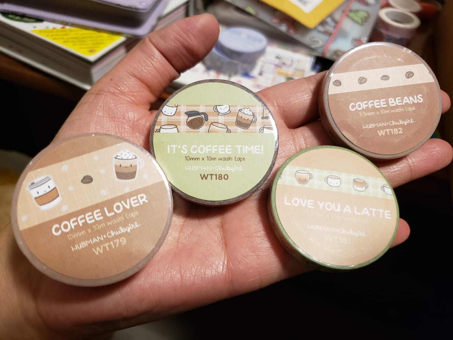 Customer photo review of Coffee Lovers Washi Tape (Set of 4)