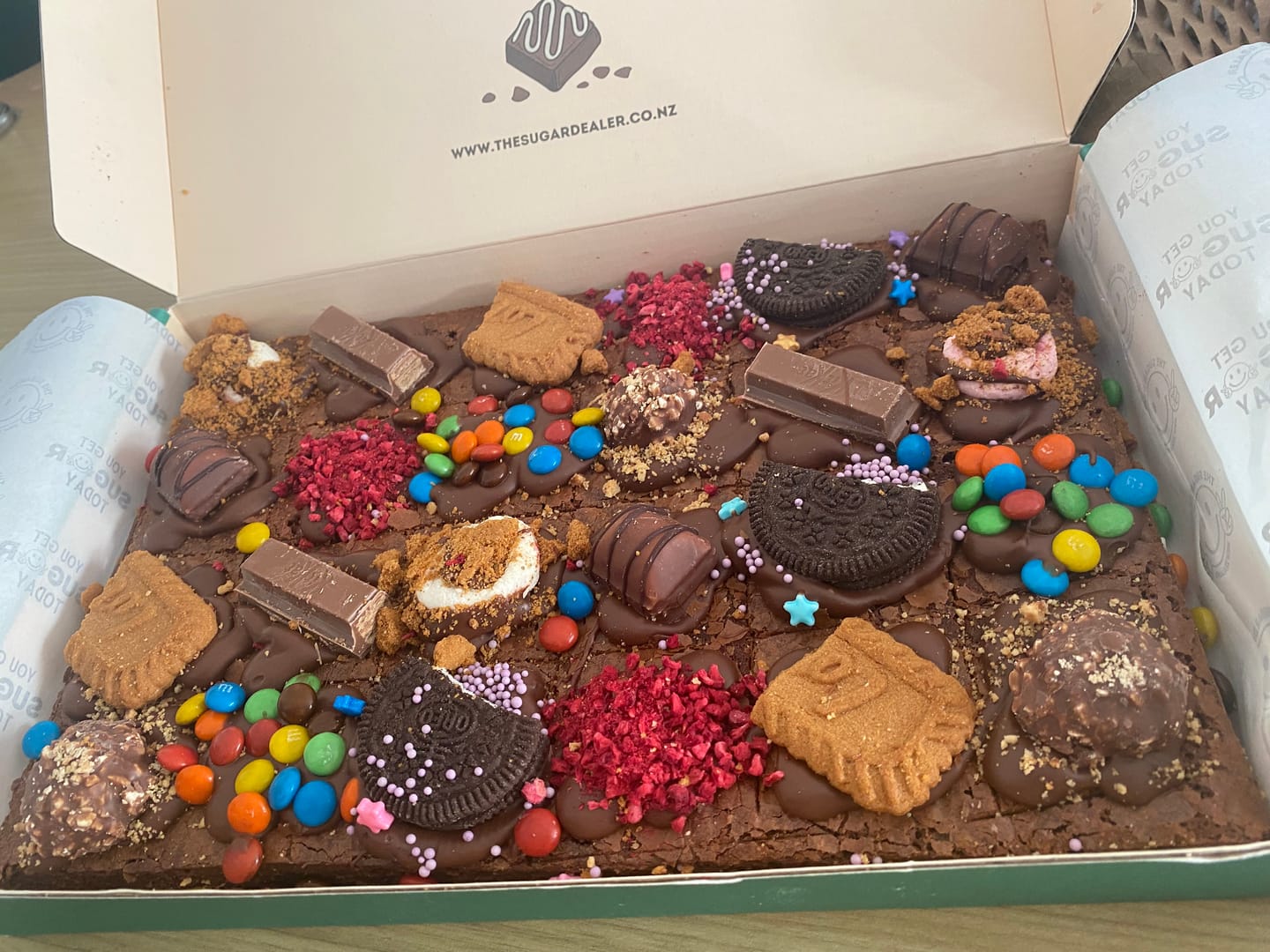 Customer photo review of Mega mixed assortment brownie