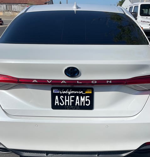 Customer photo review of 2011-2022 CALIFORNIA LICENSE PLATE DMV.CA.GOV - BLACK WITH WHITE TEXT 6"x12" (156.5mm x 305mm)