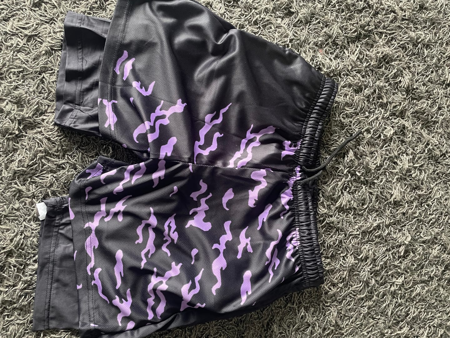 Customer photo review of Curse Mark Gym Shorts