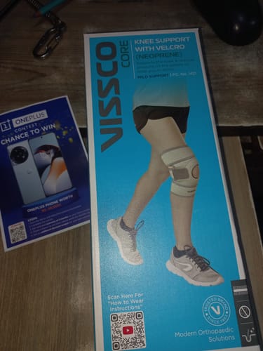Customer photo review of Neoprene Knee Cap | Ideal mild support for free Knee movement | Color- Grey (Single Piece)
