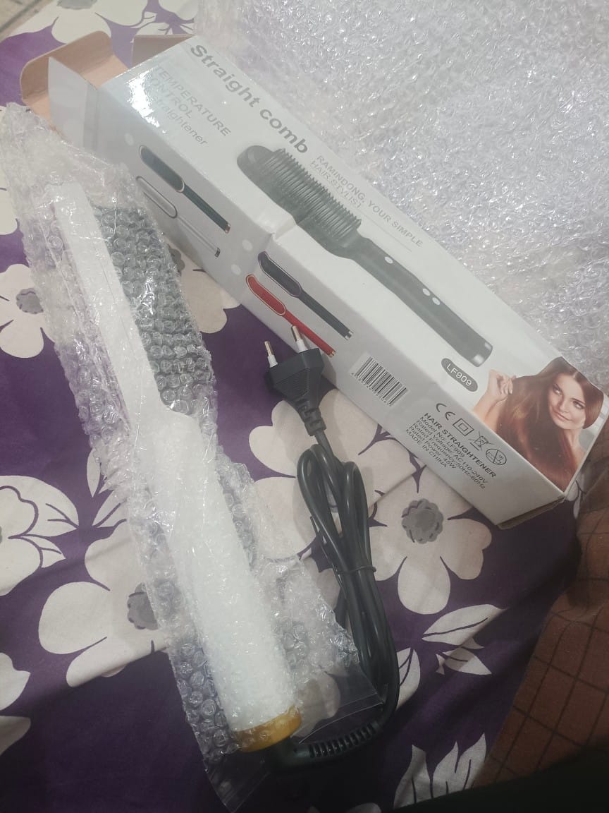 Customer photo review of 2 in 1 - Hair Straightener & Hot Comb