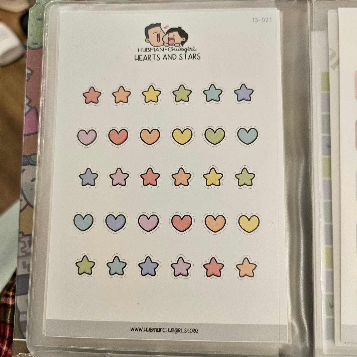 Customer photo review of Hearts and Stars Planner Stickers