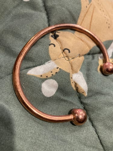 Customer photo review of Plain Ball / Magnetic / Copper Bracelet
