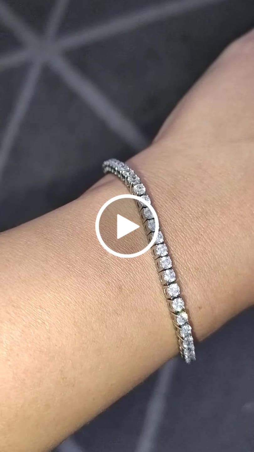 Customer video review of TENNISBOY BRACELET. - 3MM WHITE GOLD