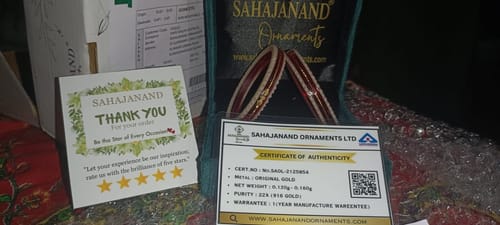 Customer photo review of Red – “Crimson Charm Women’s Bangle” (Pack of 1 Pair) (2 pis)