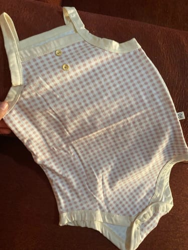 Customer photo review of Baby Girl Plaid Camisole Bodysuit