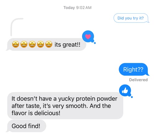Customer photo review of Whey Protein Isolate Frosted Marshmallow