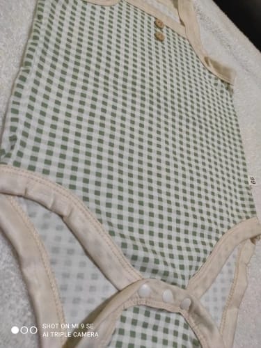 Customer photo review of Baby Girl Plaid Camisole Bodysuit
