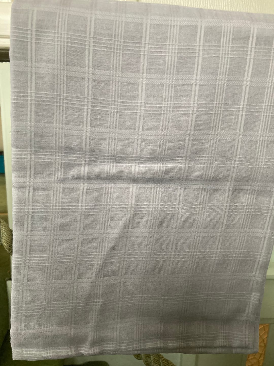Customer photo review of Grey Checkered Muslin Fabric