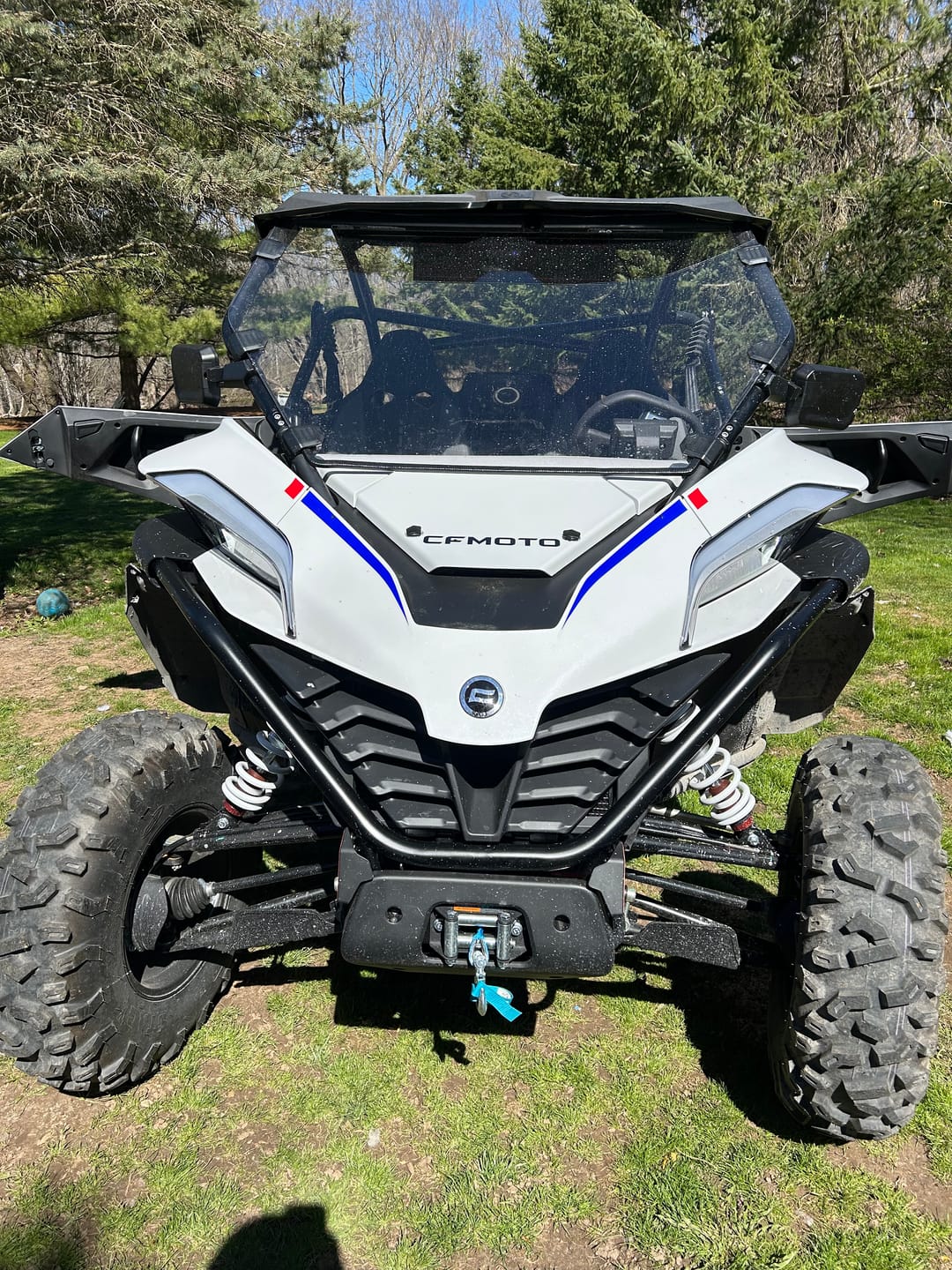 Customer photo review of Scratch Resistant Full Windshield for CFMOTO ZForce 950