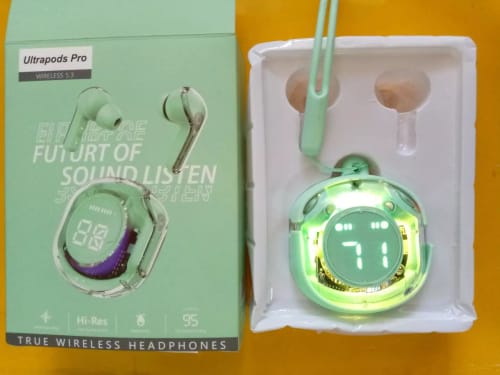 Customer photo review of Crystal Series Wireless Earphone Bluetooth