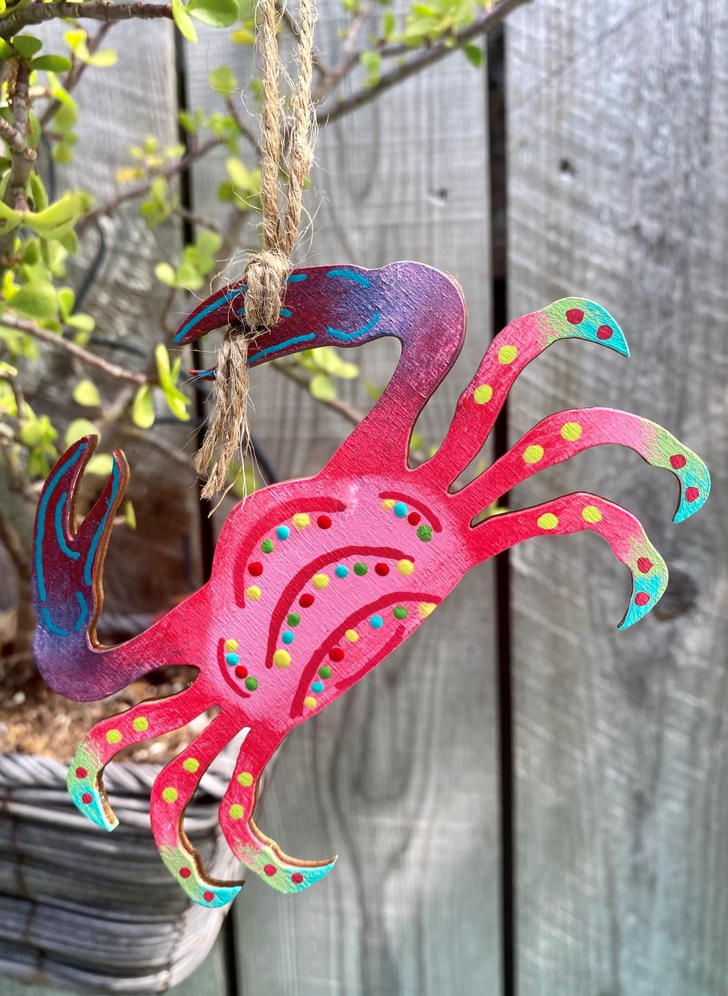 Customer photo review of Unfinished Wood Crab Shape - Ocean - Nursery - Craft - up to 24" DIY