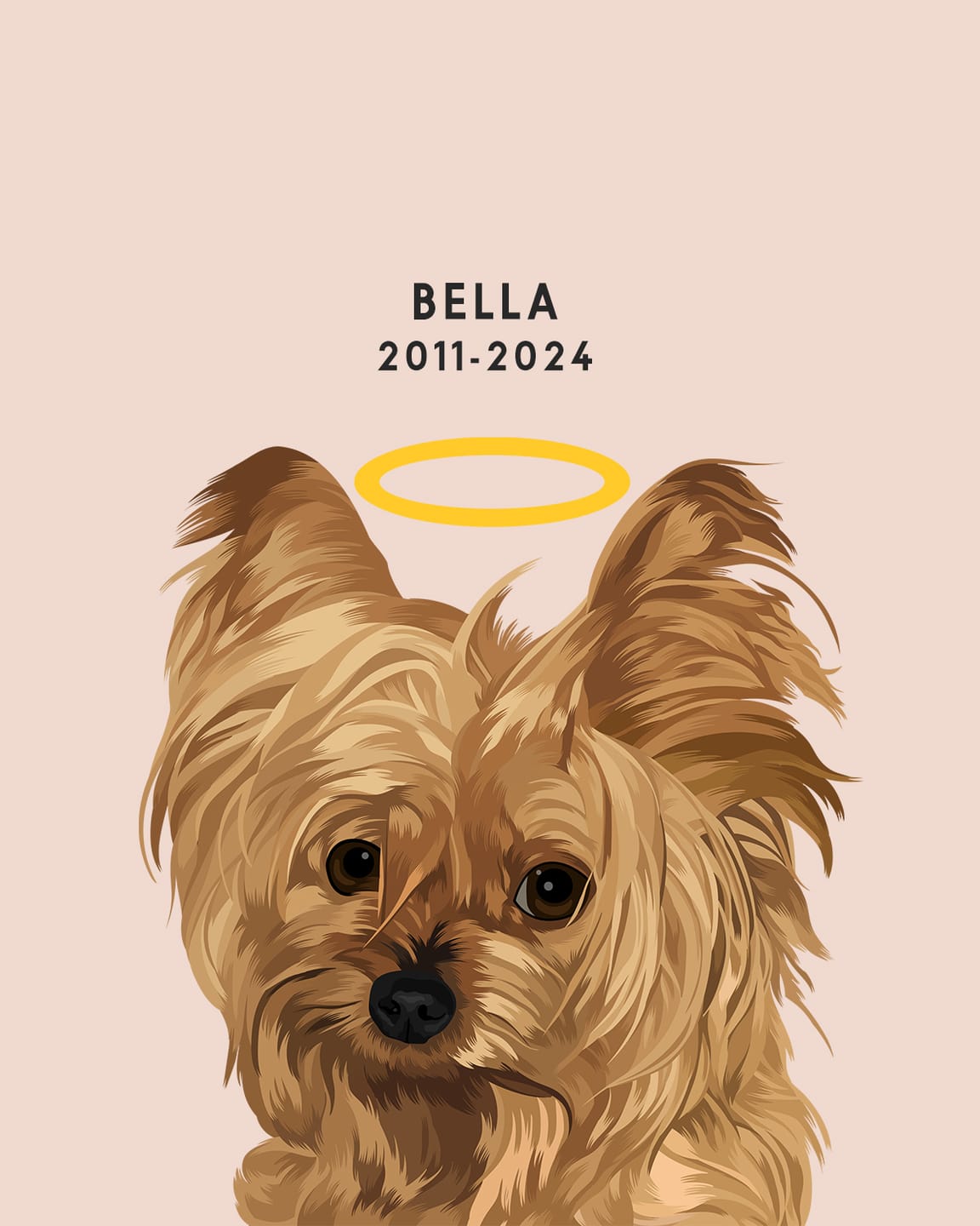 Customer photo review of Custom Memorial Pet Portrait w/ Halo