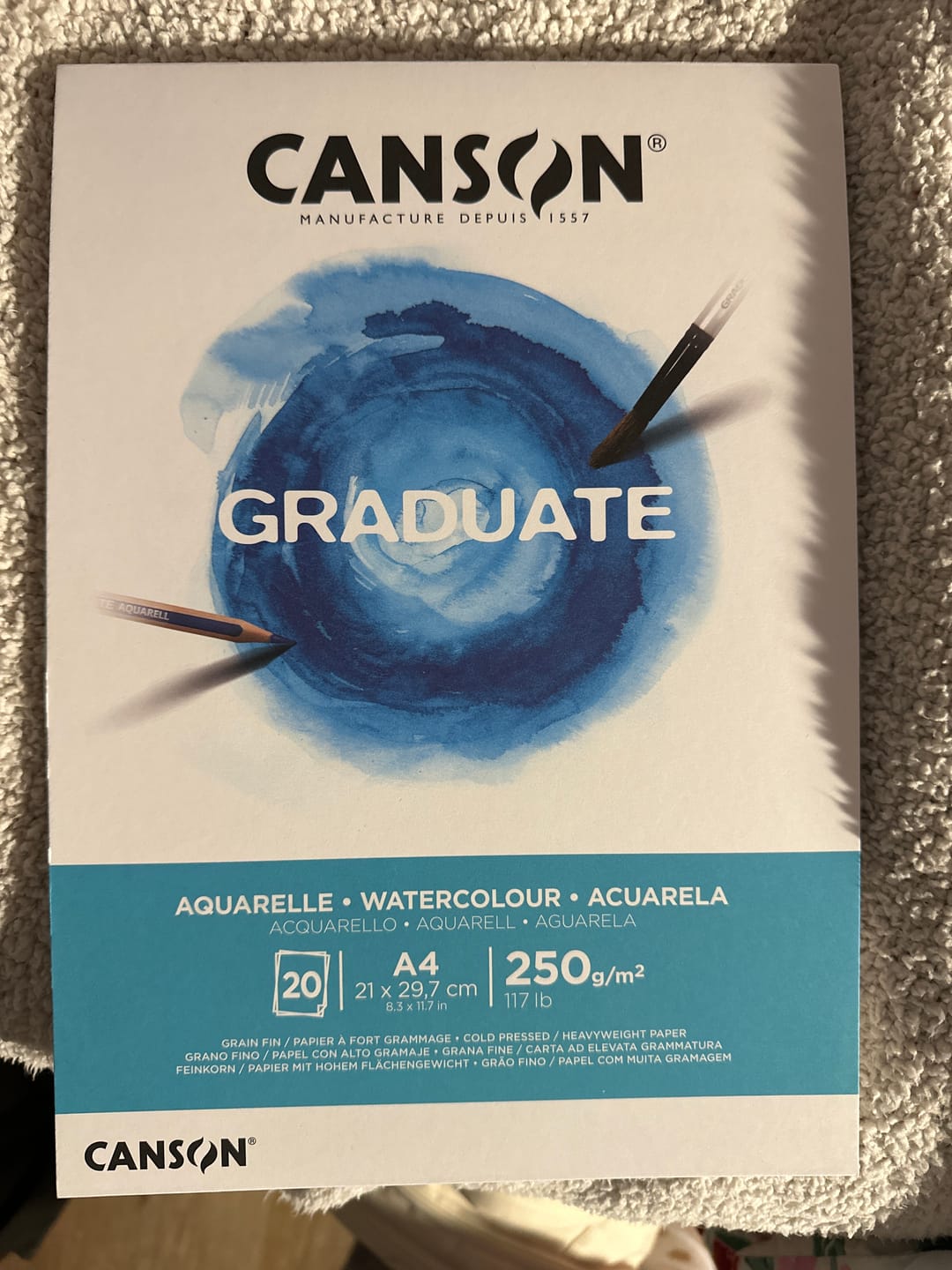 Customer photo review of Canson Graduate - Block Acuarela 20 hojas 250 g/m2