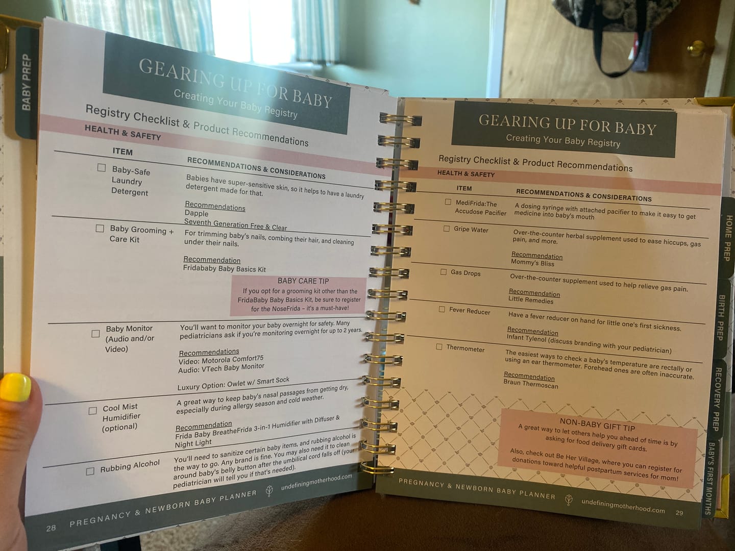 Customer photo review of Expecting & Organized: Pregnancy Planner & New Baby Organizer