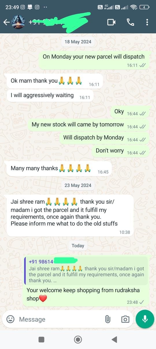 Customer photo review of Nepali Indrani Siddha Mala (Customizable)