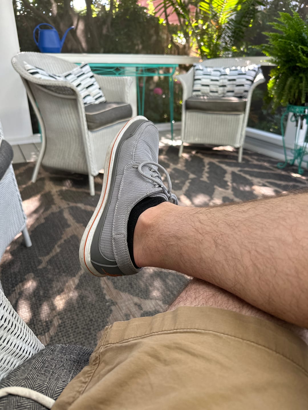 Customer photo review of Margaritaville Men's Gimme Grey/Orange Golf Shoe