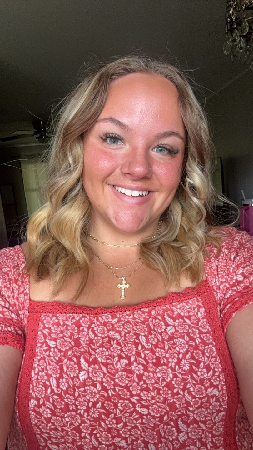 Customer photo review of Goth Cross Necklace
