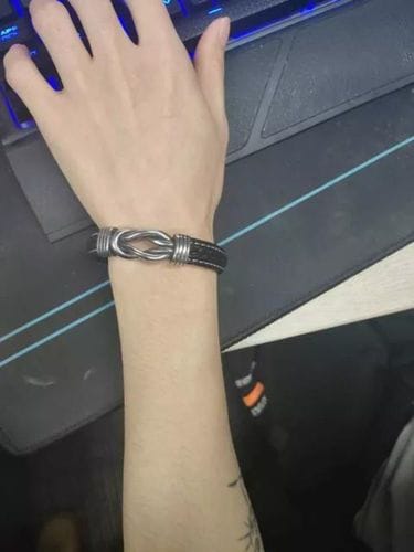Customer photo review of An Meinen Enkelsohn - Für Immer Miteinander Verbunden - Infinity Lederarmband