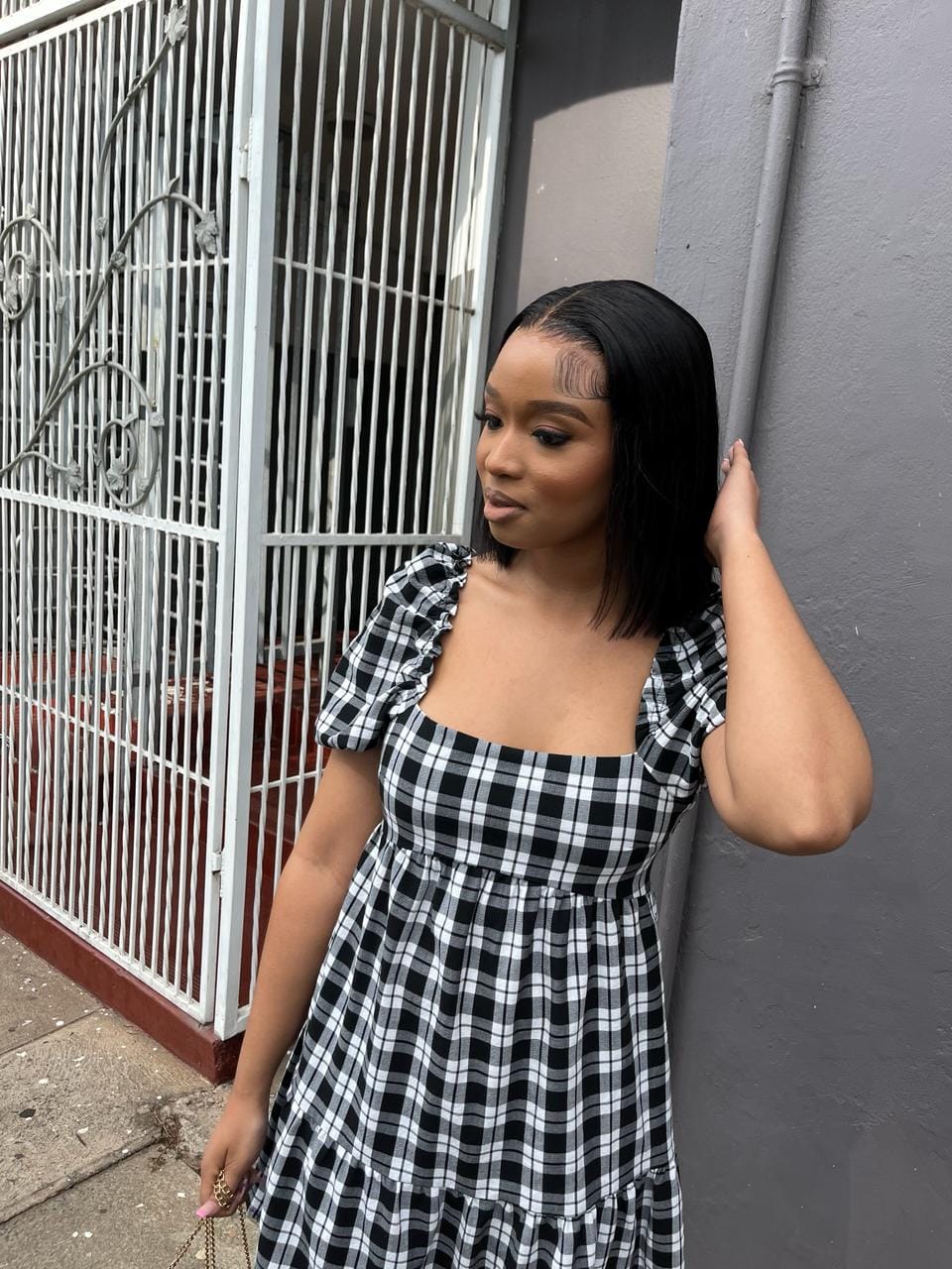 Customer photo review of Wear And Go 18 - 32 inch 5x5 Lace Frontal Closure Glueless Straight Wig