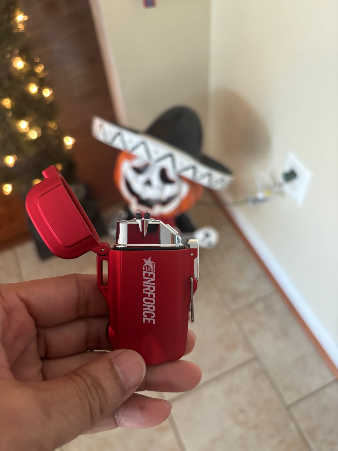 Customer photo review of Metallic Red Arc Lighter