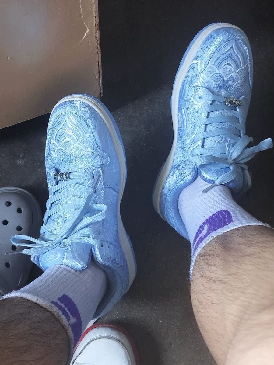 Customer photo review of Nihonga inspired Silk Sneakers
