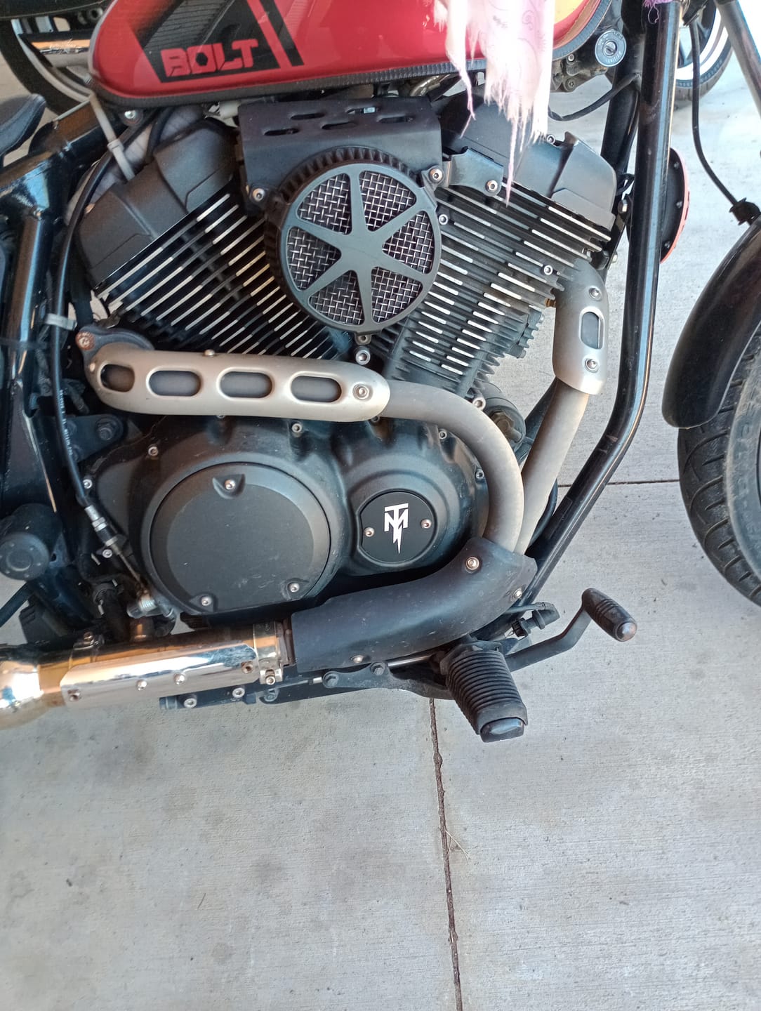 Customer photo review of THM logo engine cover Matte Black