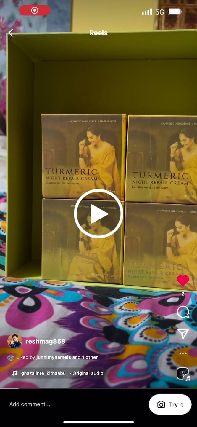 Customer video review of Kumkumadi Flawless Beauty Day & Night Cream