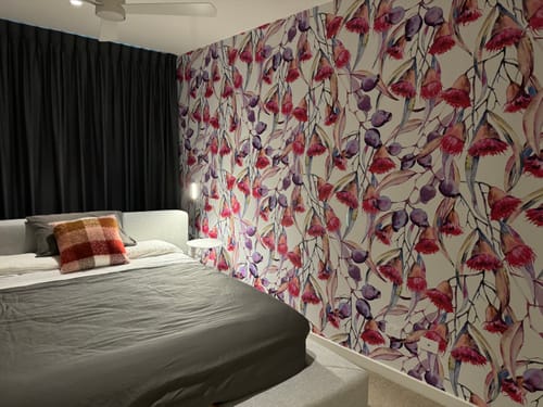 Customer photo review of A Perfect Native Garden - Australian Native Garden Watercolour Easy Wallpaper