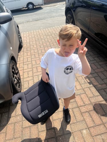Customer photo review of Birthday Dude Front & Back Graphic Kids Tee