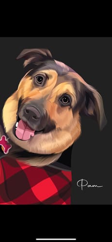 Customer photo review of Pet Art Canvas Wrap