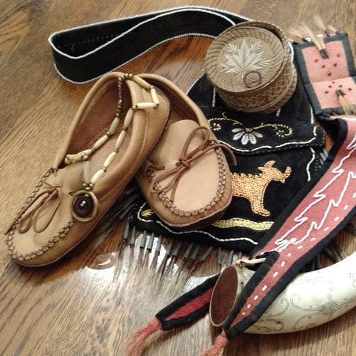 Customer photo review of Men's Earthing Moccasins Moose Hide with Heavy Oil Tan Soles
