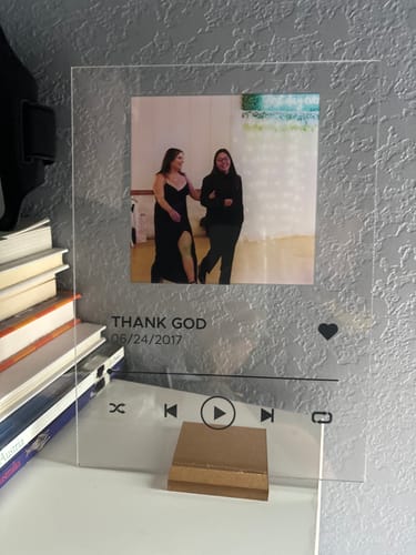 Customer photo review of Custom Song Plaque - The Best Anniversary Gift for Couples