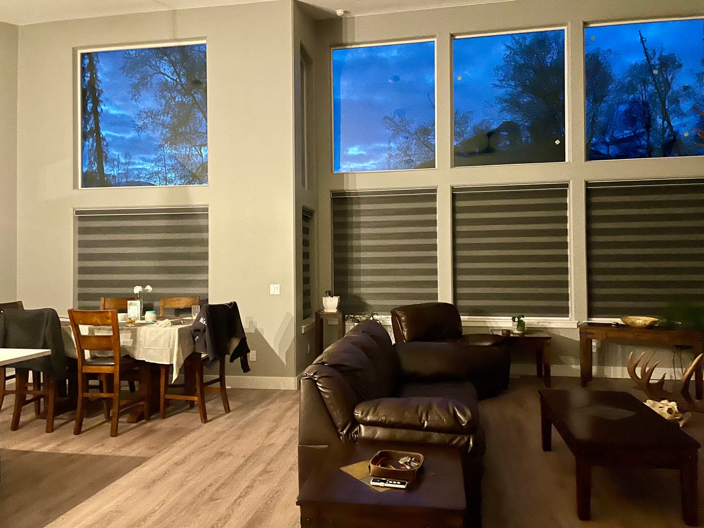 Customer photo review of SmartWings Motorized Zebra Shades 85% Blackout 95mm Ingrid