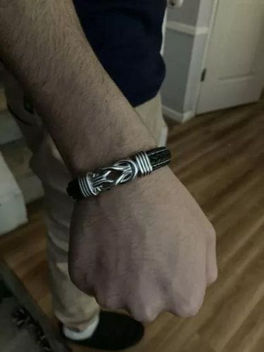 Customer photo review of An Meinen Enkelsohn - Für Immer Miteinander Verbunden - Infinity Lederarmband