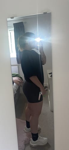 Customer photo review of Premium Recycled Rebel LNP Oversized Acid Black T-Shirt