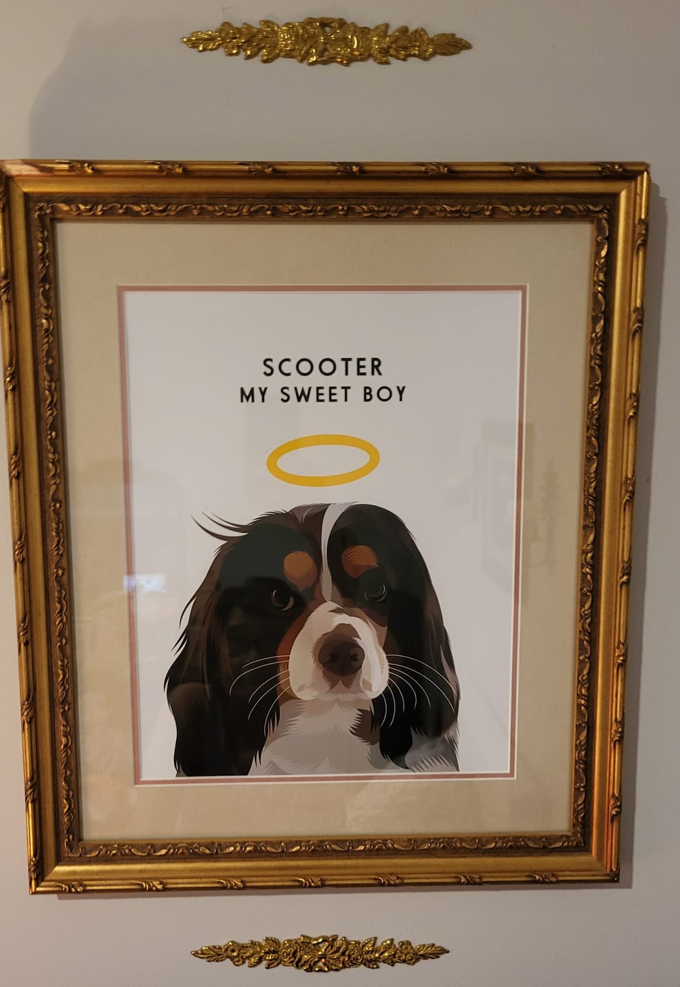 Customer photo review of Custom Memorial Pet Portrait w/ Halo
