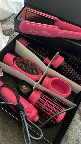 Customer photo review of Plancha Profesional INFRARED  +  Cepillo 5 En 1 Diana Fletes