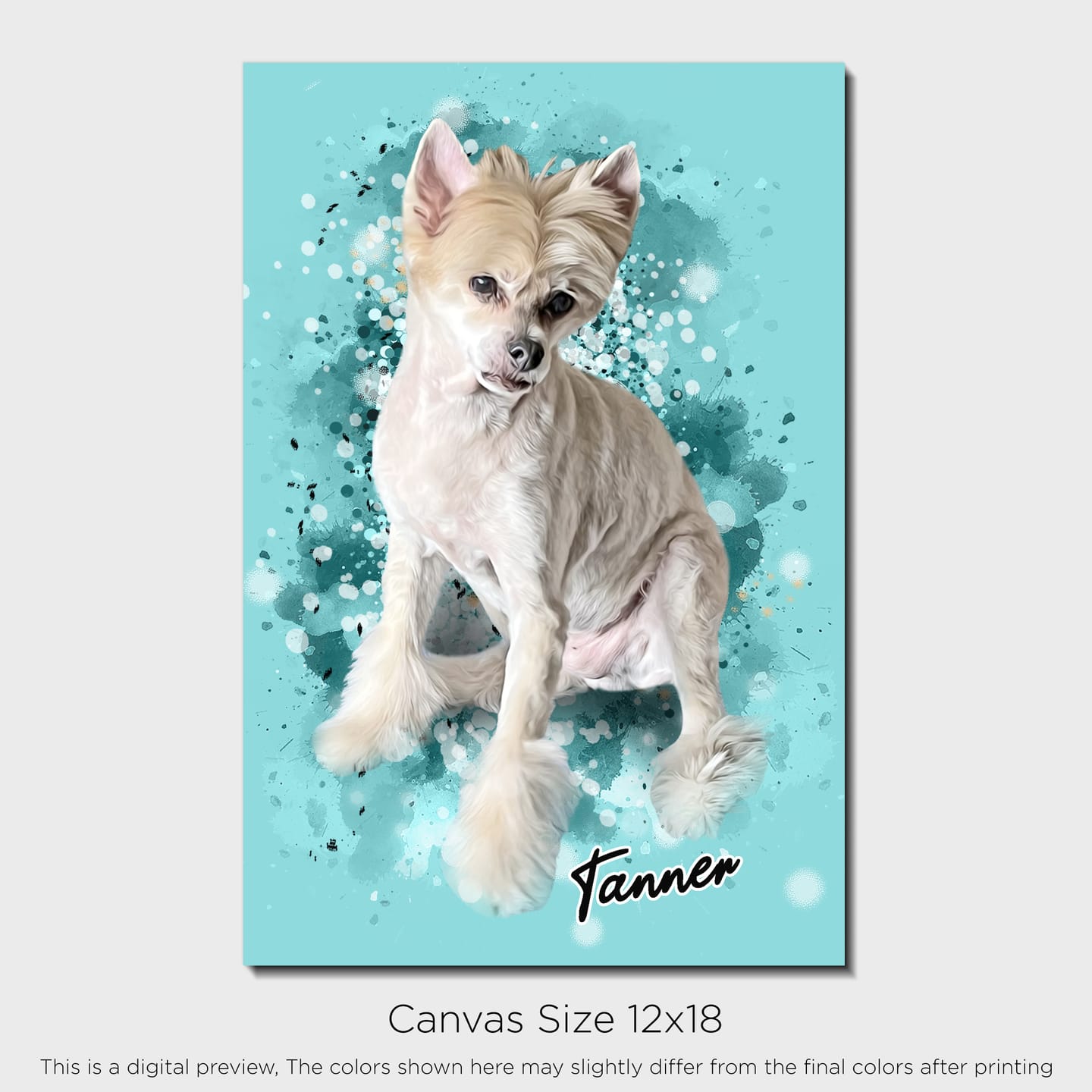 Customer photo review of Personalized Pet Art - Canvas