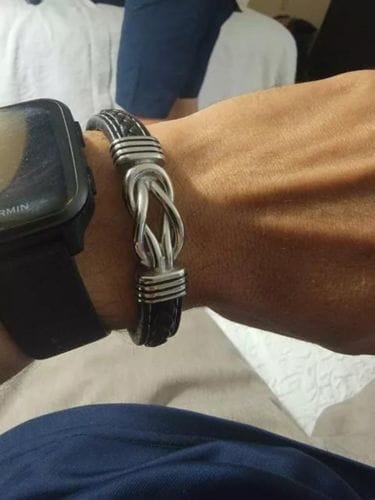 Customer photo review of An Meinen Enkelsohn - Für Immer Miteinander Verbunden - Infinity Lederarmband