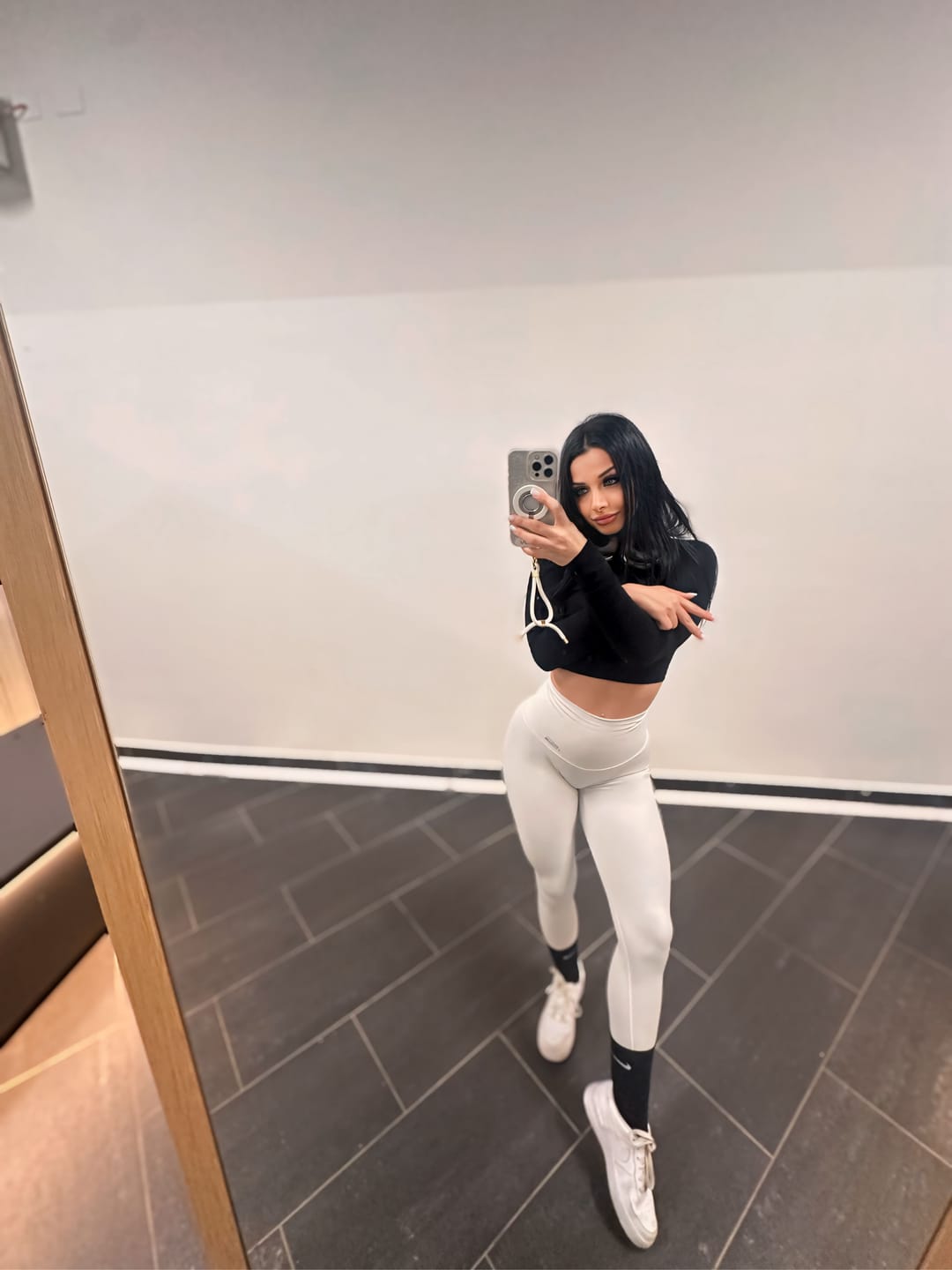 Customer photo review of Leggings All-Up Bianco