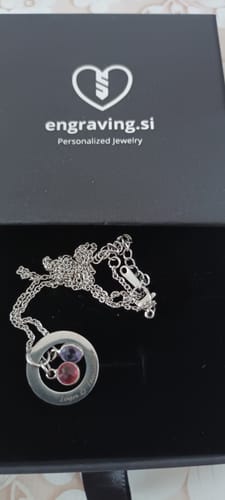 Customer photo review of Ogrlica: Circle Birthstone
