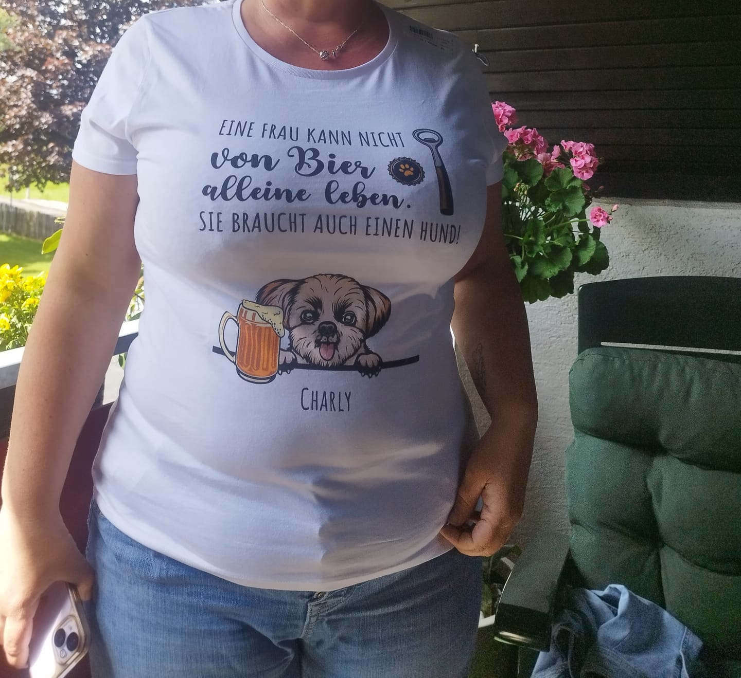 Customer photo review of Bier & Wuff - Individuelles T-Shirt